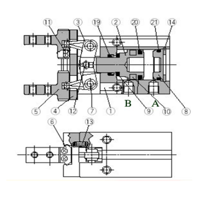 Estrikti Dyagram nan Dwèt Pneumatic Silenn, Antretyen ak Pwosesis Enstalasyon...